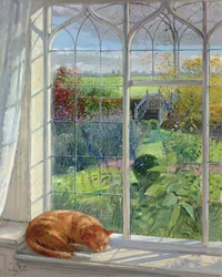 Sleeping Cat and Chinese Bridge